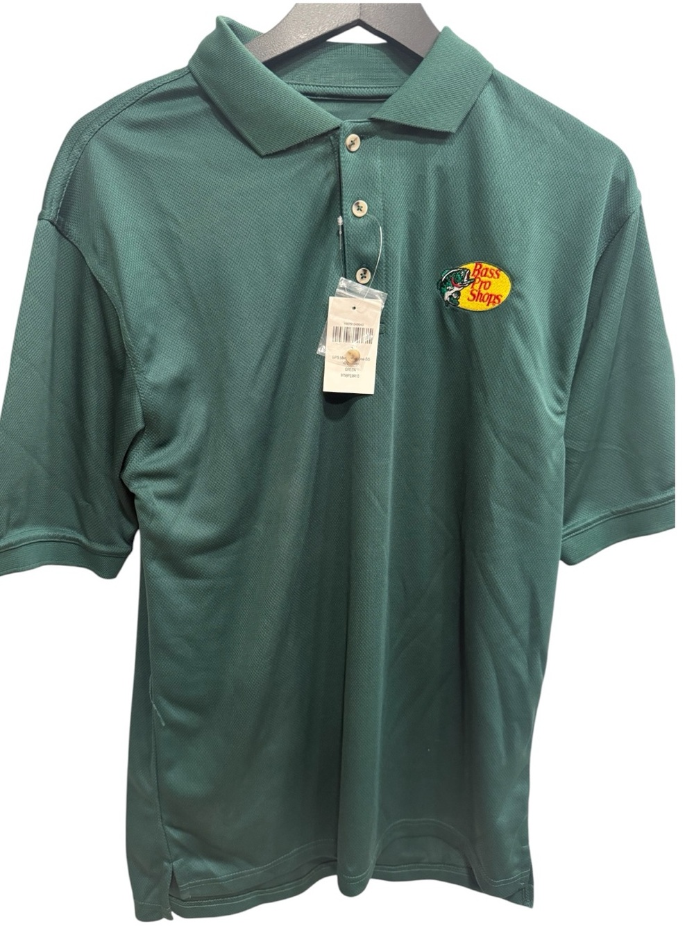 Bass Pro Shops Men's Teal Green Performance Polo. Small